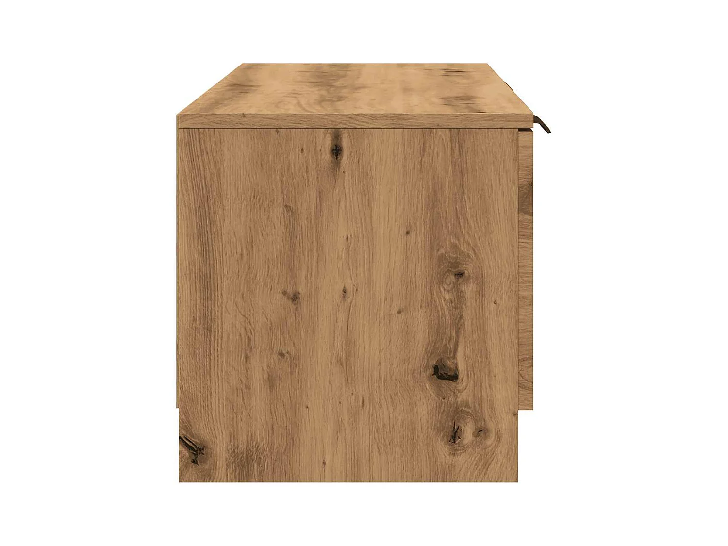 Meuble TV chêne artisanal 102x35x36,5 cm bois d'ingénierie