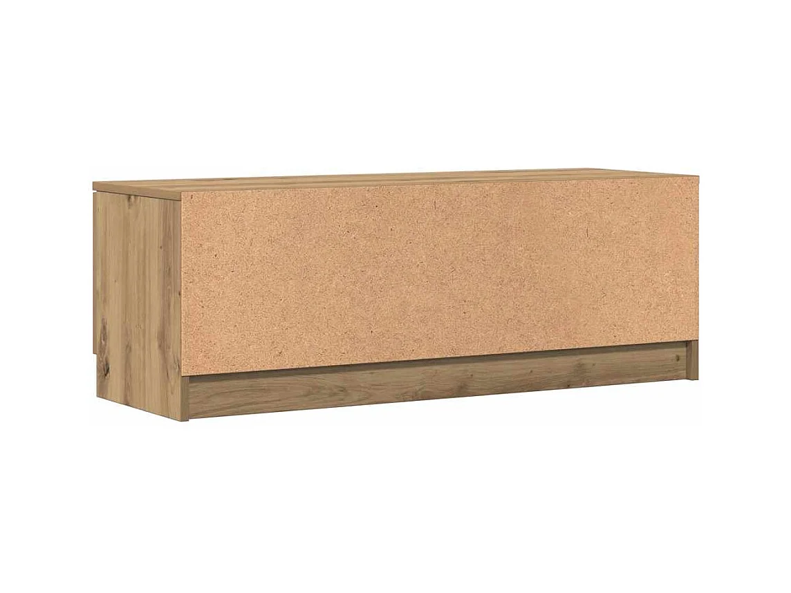 Meuble TV chêne artisanal 102x35x36,5 cm bois d'ingénierie
