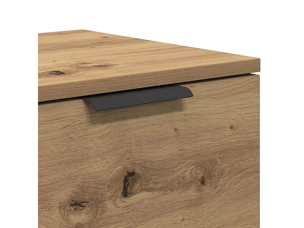 Meuble TV chêne artisanal 102x35x36,5 cm bois d'ingénierie