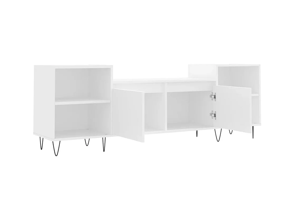 Witte tv-kast 160x35x55 cm Technisch hout