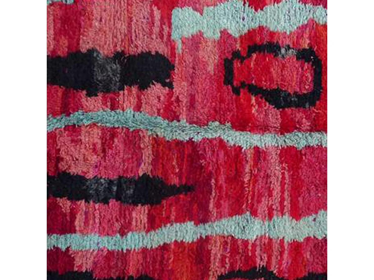 Authentique tapis berbère 165x285 fait à la main en laine multicolore BOUJAAD