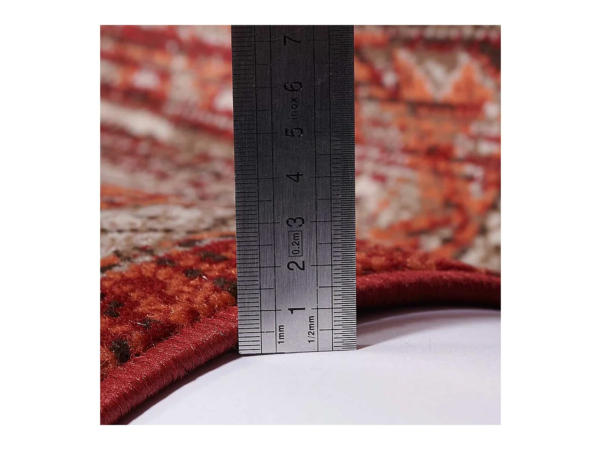 Tapis oriental 190x280 rectangle orange tissé motif ethnique LYN1 DAZOR