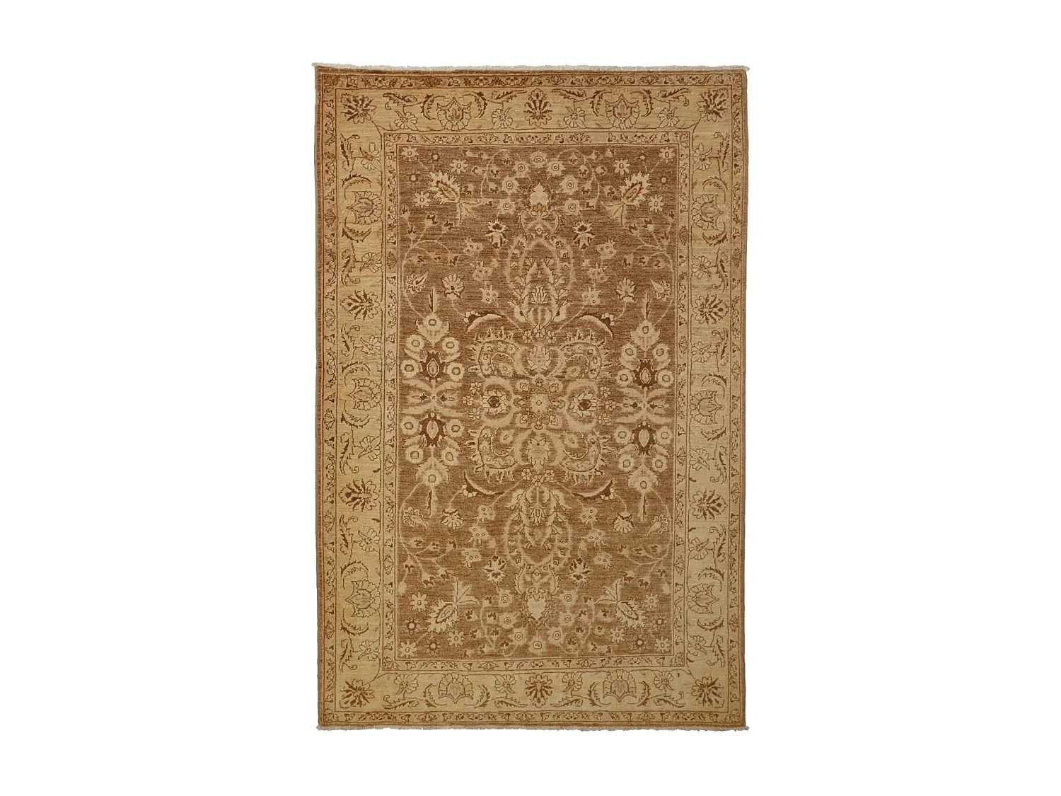 Authentique tapis d'Orient 190x280 fait main en laine marron ZIEGLER 11