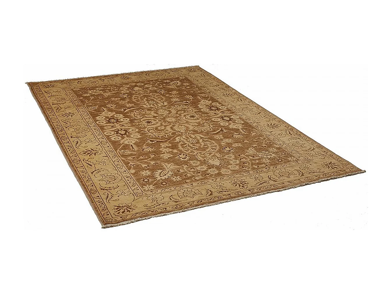 Authentique tapis d'Orient 190x280 fait main en laine marron ZIEGLER 11