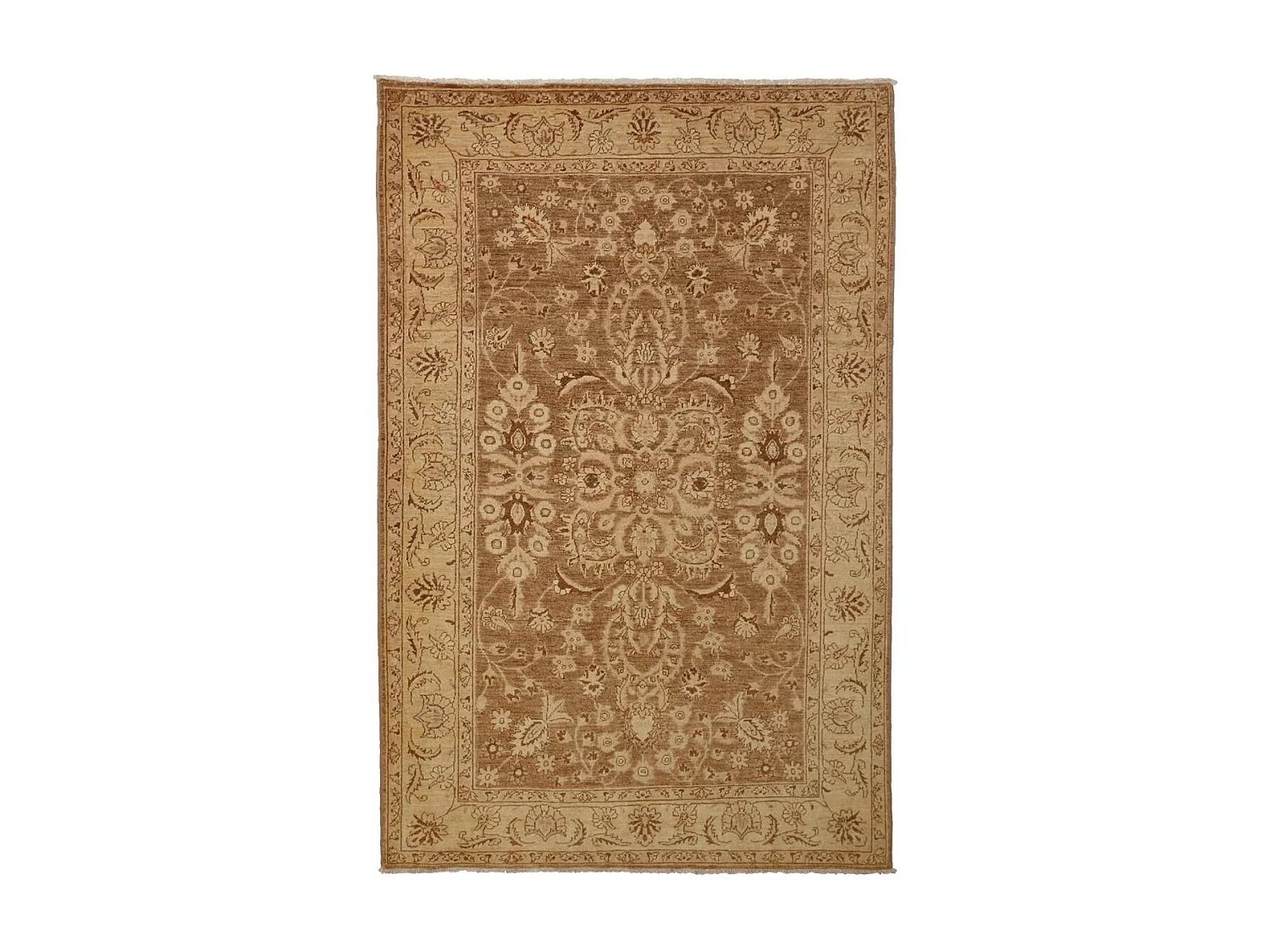 Authentique tapis d'Orient 190x280 fait main en laine marron ZIEGLER 11