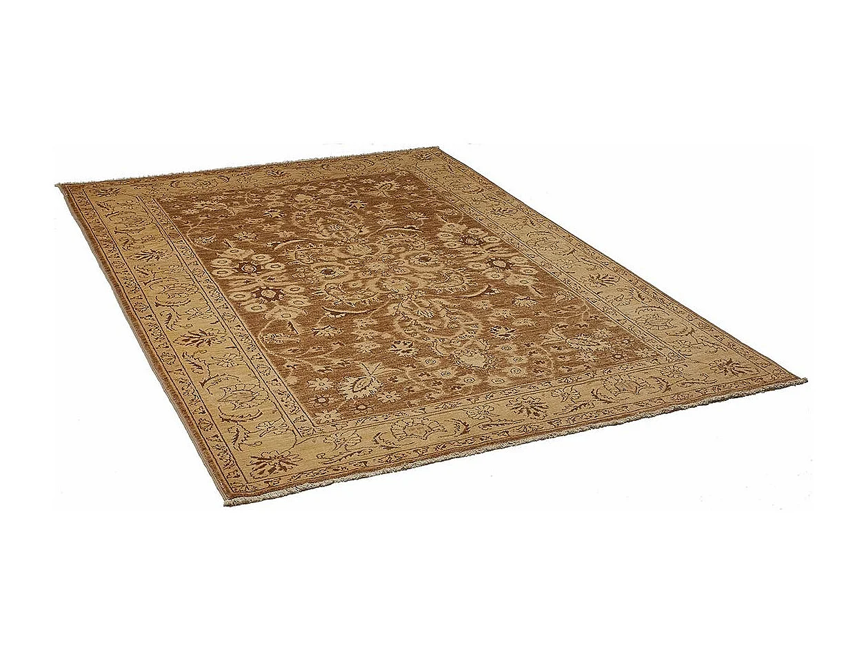 Authentique tapis d'Orient 190x280 fait main en laine marron ZIEGLER 11