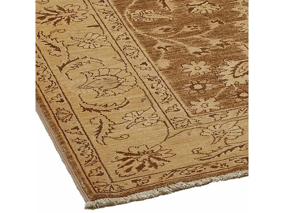 Authentique tapis d'Orient 190x280 fait main en laine marron ZIEGLER 11