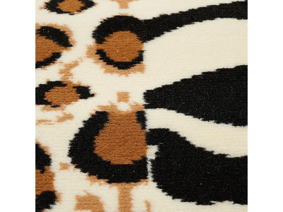 tapis grand salon 280x365 tissé beige rectangle motif animaux LYN1 SAVANA