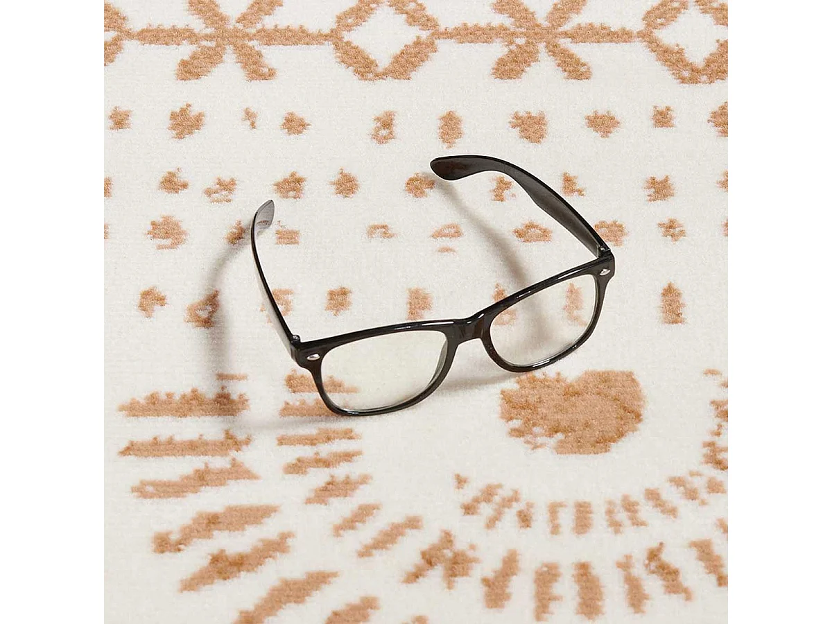 Tapis berbère 190x280 tissé motif ethnic LYN1 ORIENVAG crème