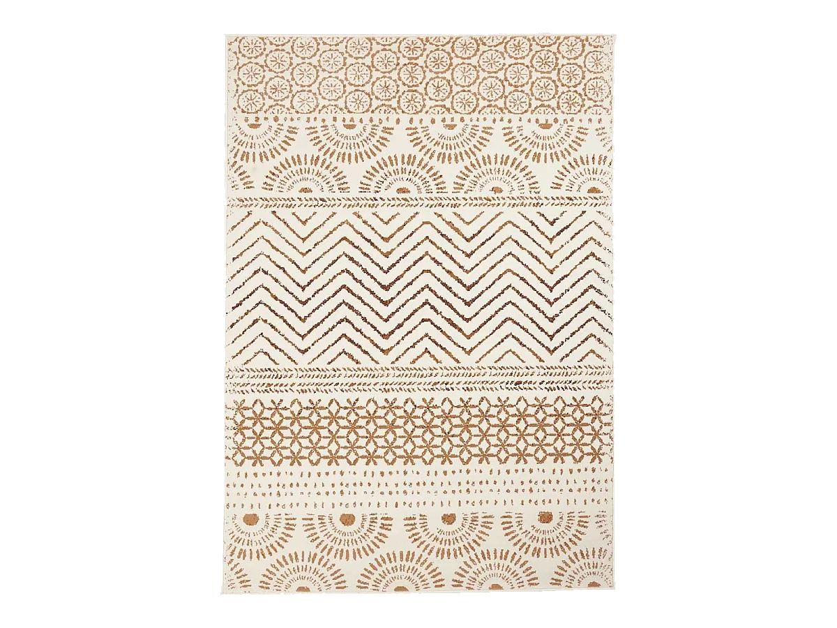 Tapis berbère 190x280 tissé motif ethnic LYN1 ORIENVAG crème