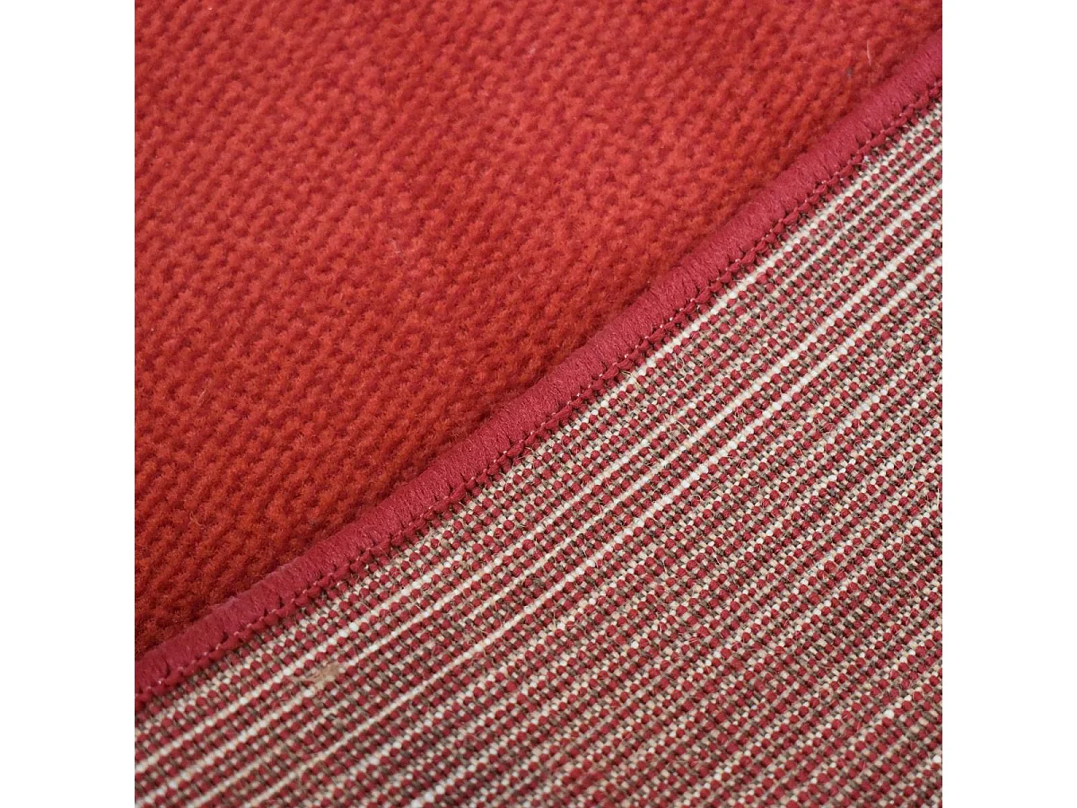 tapis grand salon 270x370 tissé rouge rectangle motif géométrique LYN49 BIGTRI