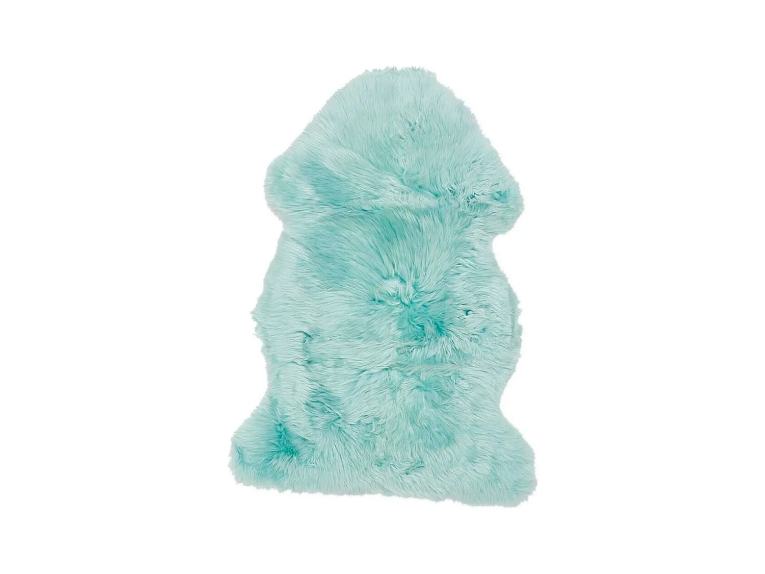 Tapis peau de mouton longs poils shaggy 60x95 en laine turquoise SHEPHERD