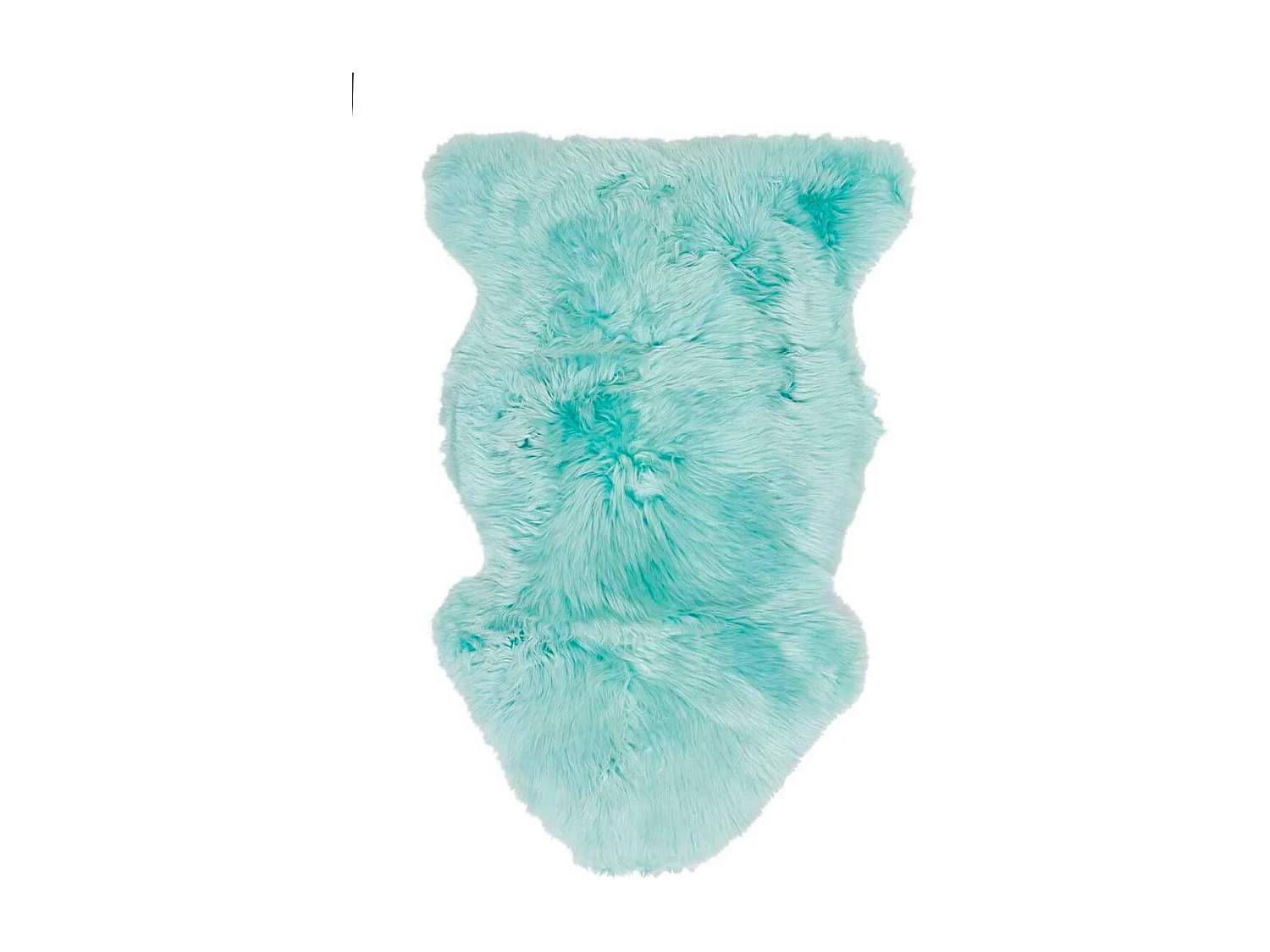 Tapis peau de mouton longs poils shaggy 60x95 en laine turquoise SHEPHERD