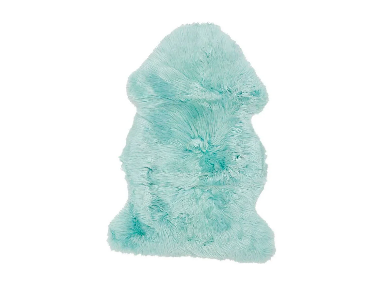 Tapis peau de mouton longs poils shaggy 60x95 en laine turquoise SHEPHERD