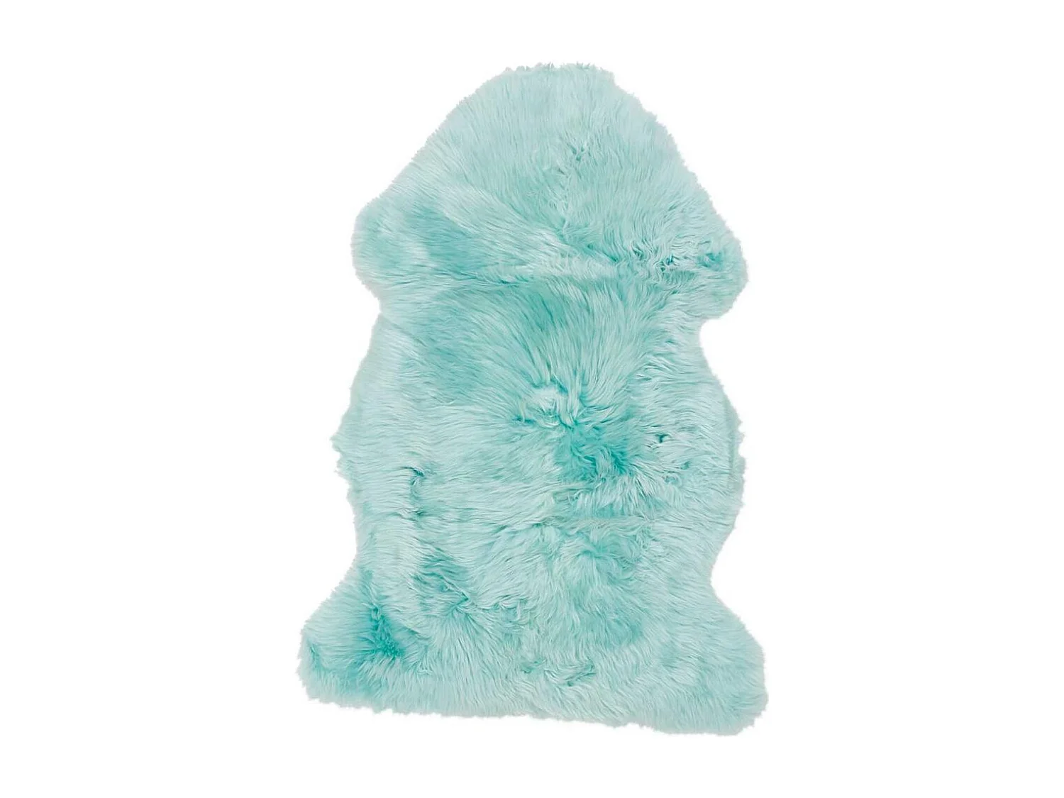 Tapis peau de mouton longs poils shaggy 60x95 en laine turquoise SHEPHERD