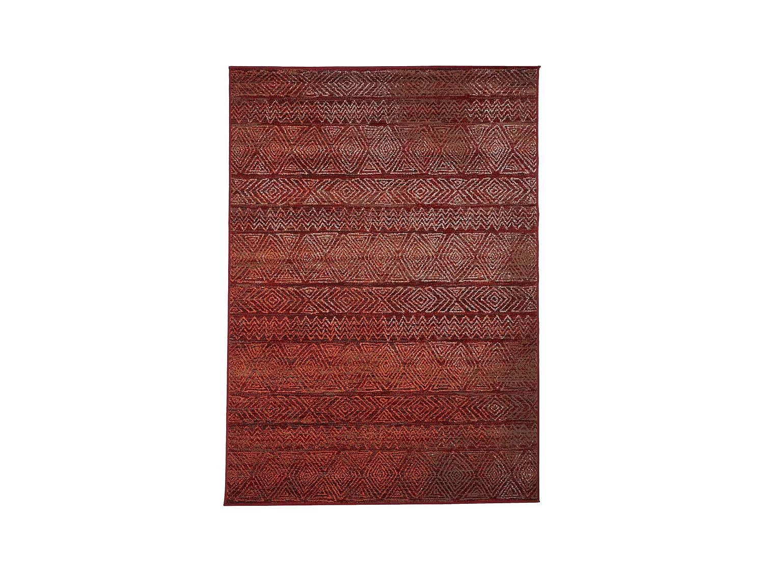 Tapis berbère 190x280 tissé motif ethnic LYN1 CHILA rouge