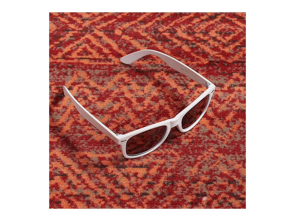 Tapis berbère 190x280 tissé motif ethnic LYN1 CHILA rouge