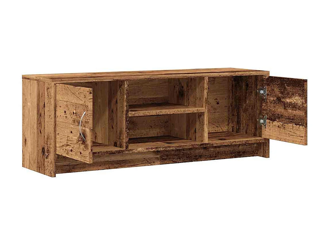 Meuble TV vieux bois 102x30x37,5 cm bois d'ingénierie