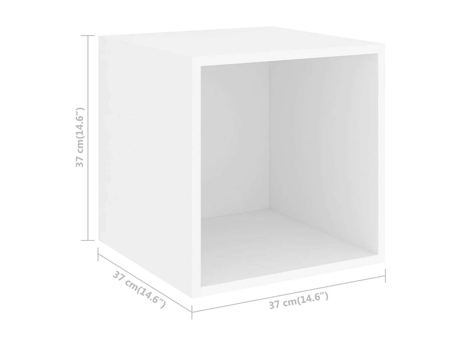 Set di mobili porta TV da 2 pezzi in legno ingegnerizzato bianco