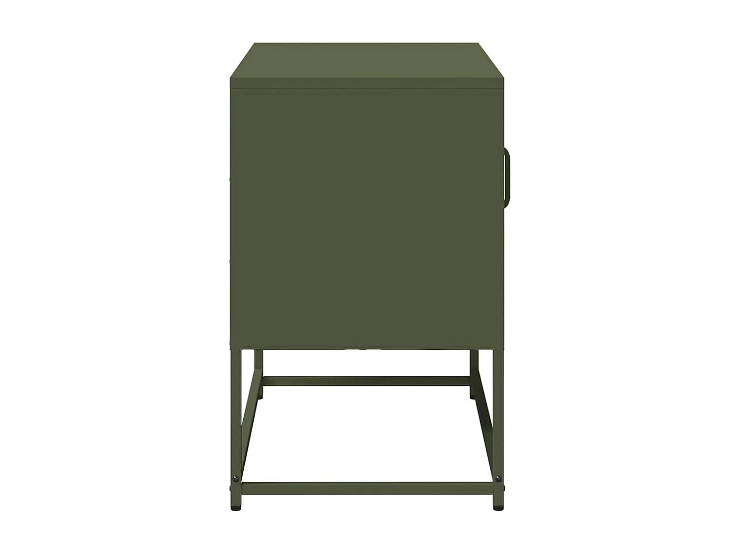 Meuble TV vert olive 68x39x60,5 cm acier