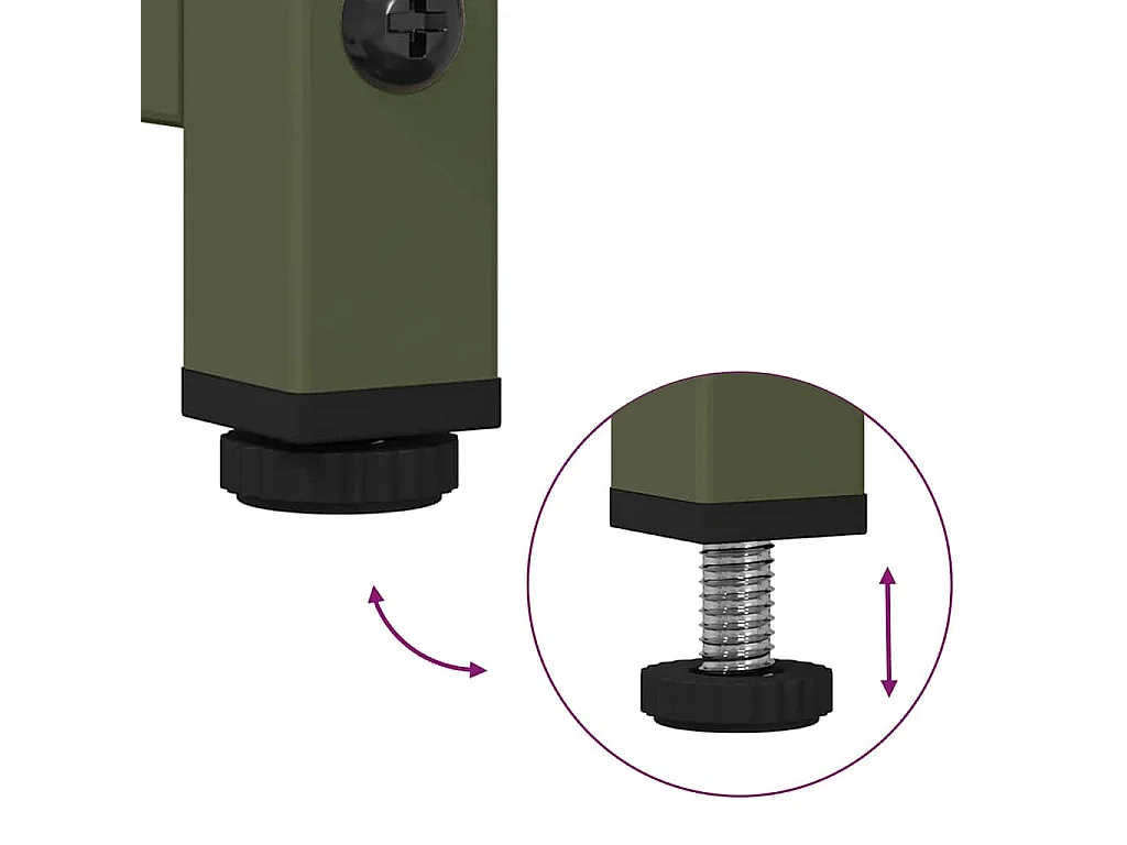 Meuble TV vert olive 68x39x60,5 cm acier