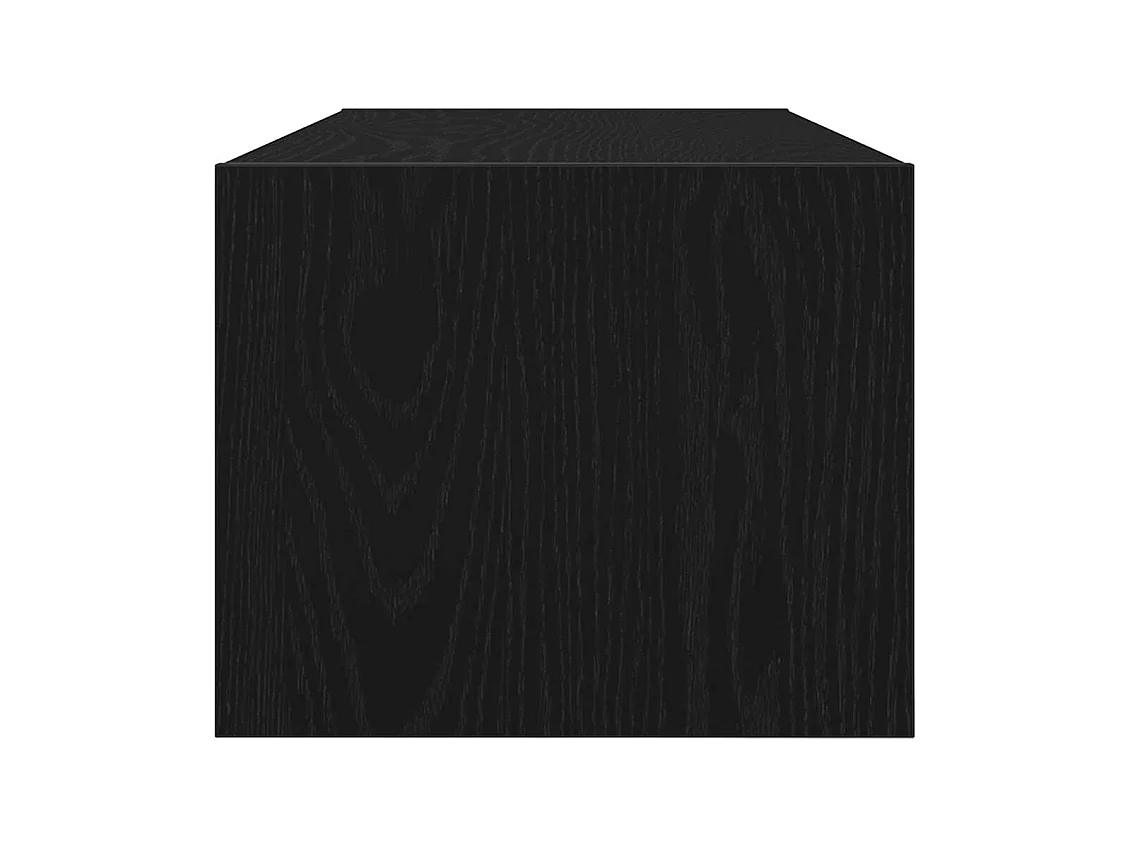 Meuble TV chêne noir 80x31x25,5 cm bois d'ingénierie