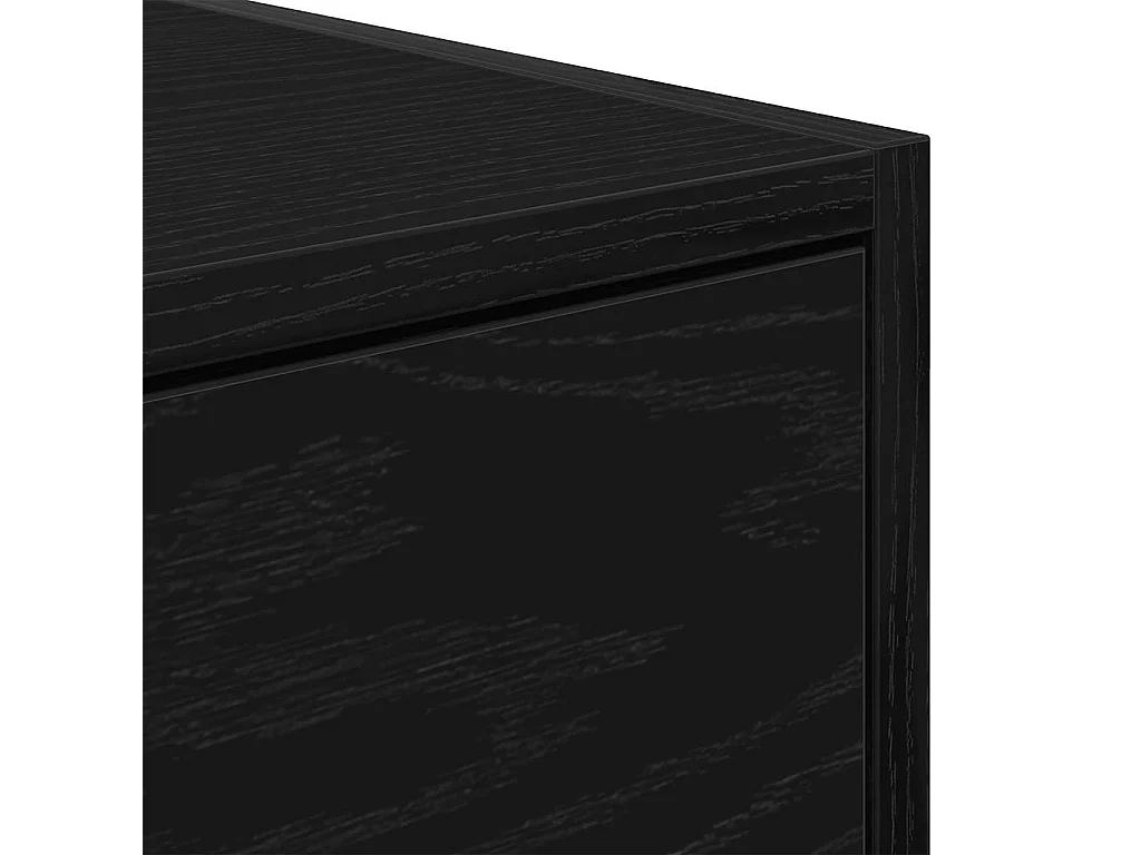 Meuble TV chêne noir 80x31x25,5 cm bois d'ingénierie