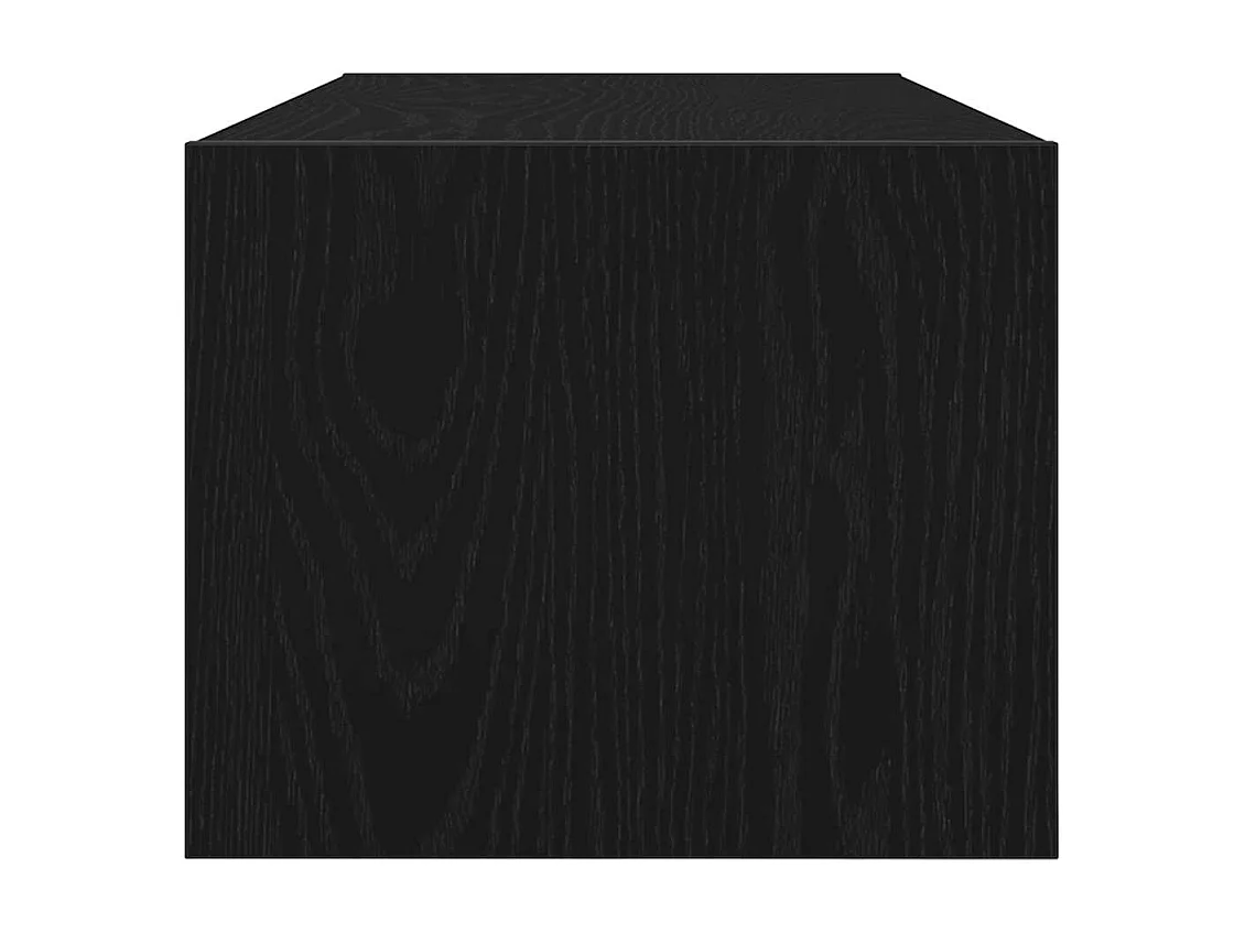 Meuble TV chêne noir 80x31x25,5 cm bois d'ingénierie