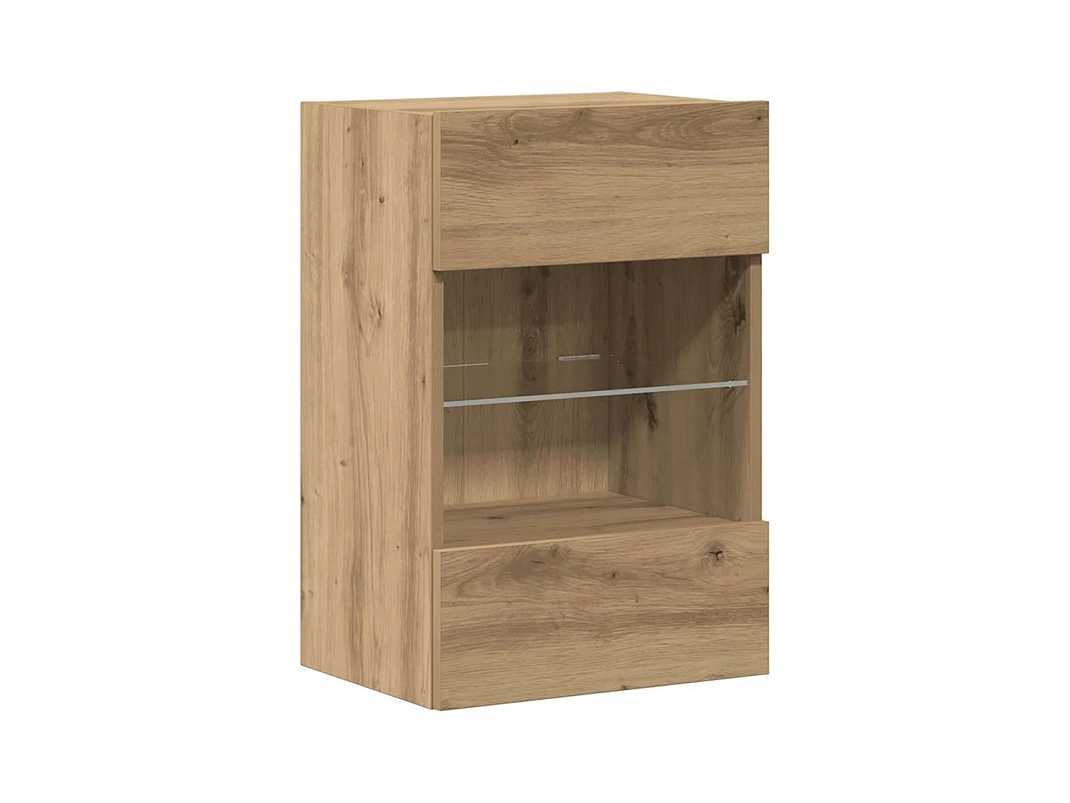 stuks eikenhouten handgemaakte wandmeubels met ledverlichting voor tv