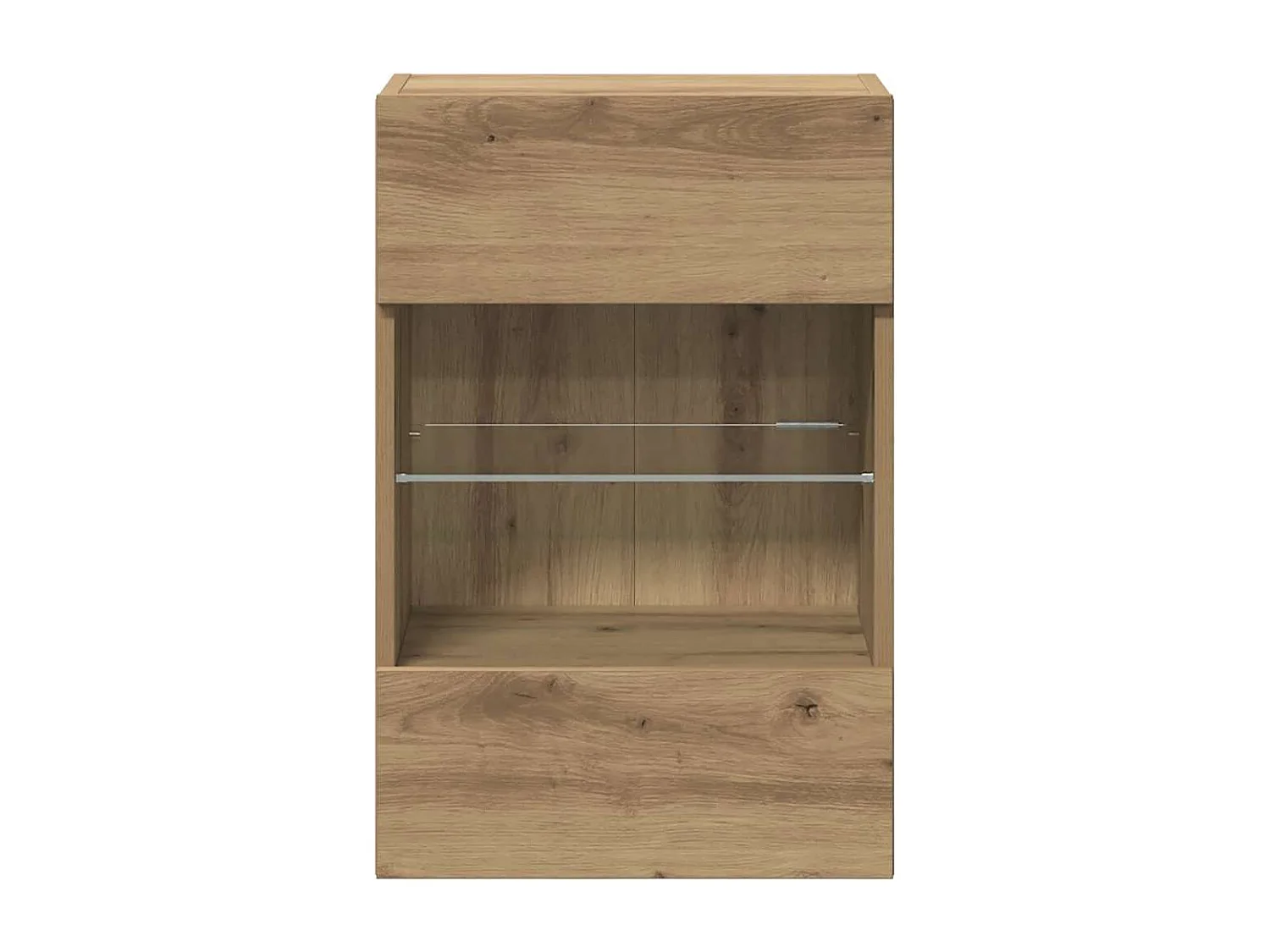 unidades de pared de roble hechas a mano con luces LED para TV