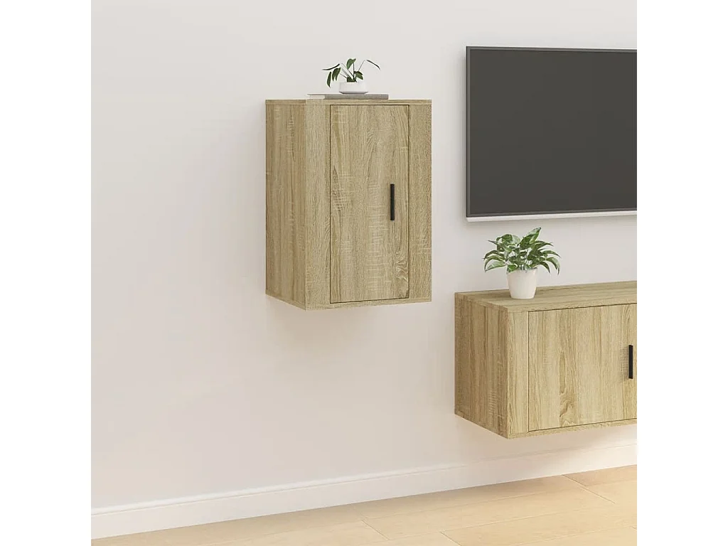 Meubles TV muraux 2 pcs Chêne sonoma 40x34,5x60 cm
