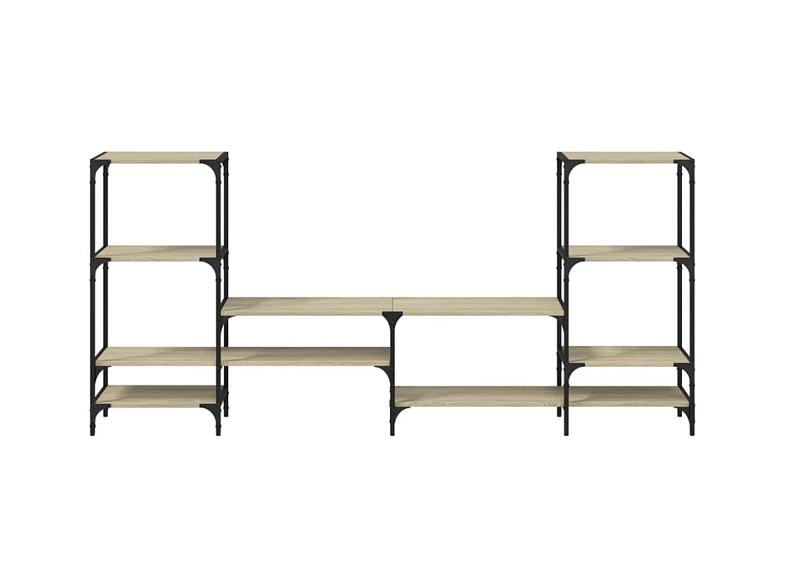 Mobile TV in rovere Sonoma 206,5x28,5x95 cm in legno ingegnerizzato
