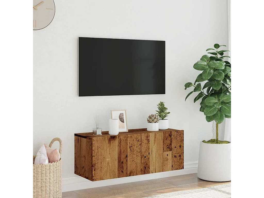 TV-Wandschrank Altholz 80x30x30 cm Holzwerkstoff