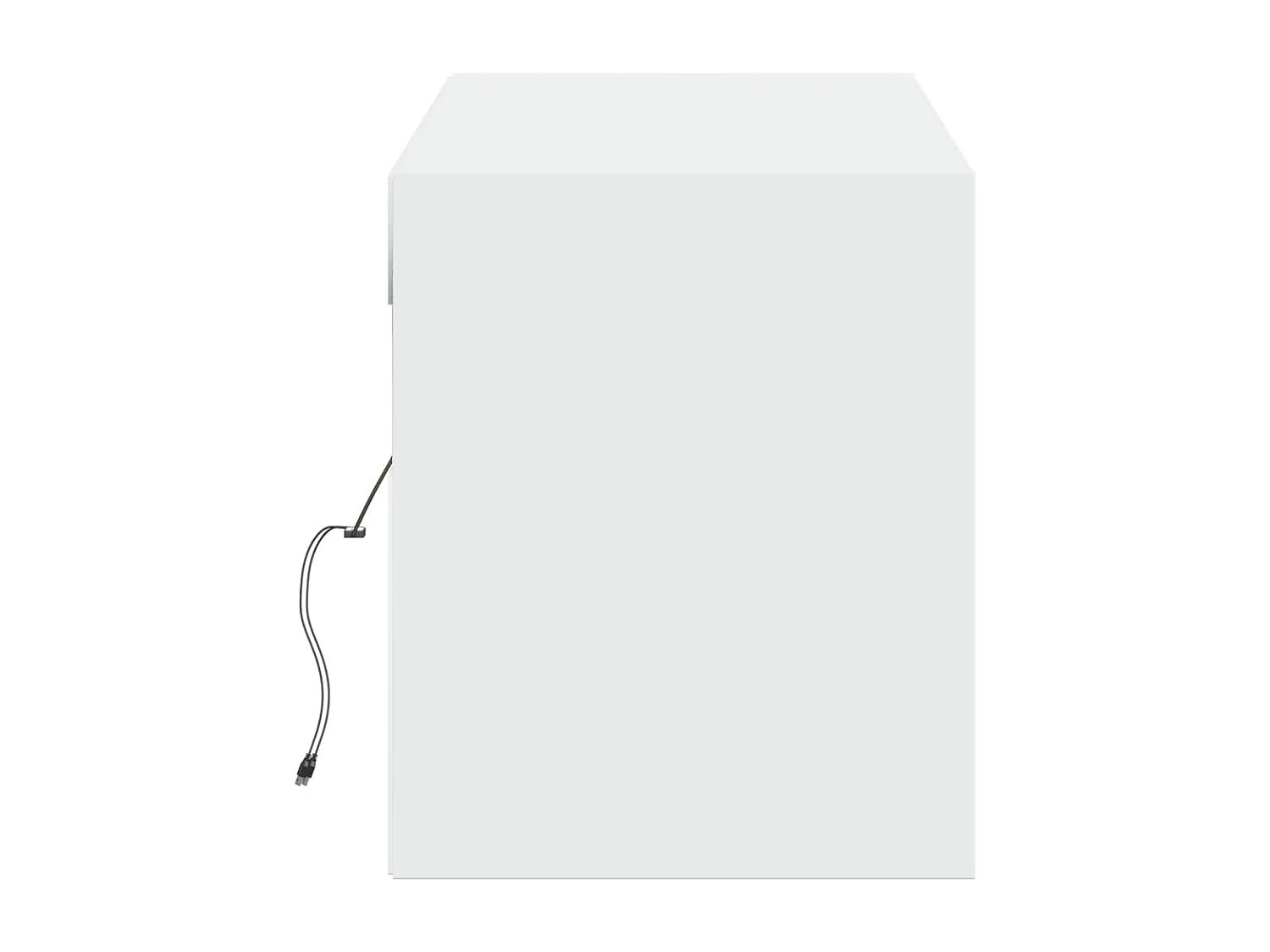 Mobile porta TV a parete con luci LED, bianco, 140x31x38 cm