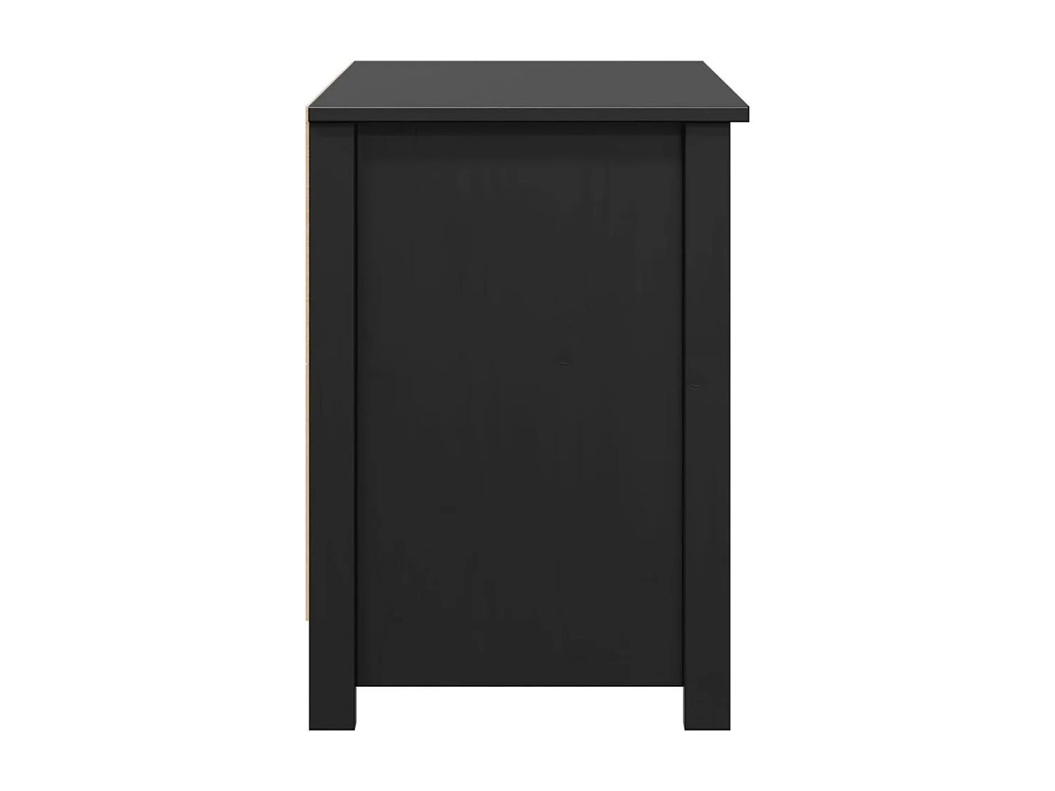 Mobile TV nero 103x36,5x52 cm Legno massello di pino