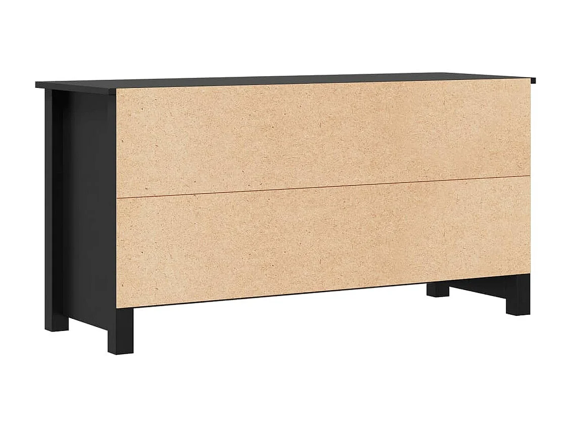 Mobile TV nero 103x36,5x52 cm Legno massello di pino