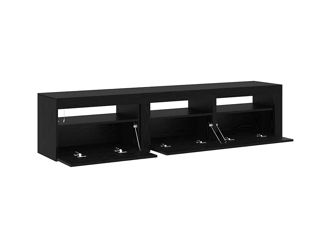 Meubles TV 2 pcs Chêne noir 180 x 35 x 40 cm Bois d'ingénierie