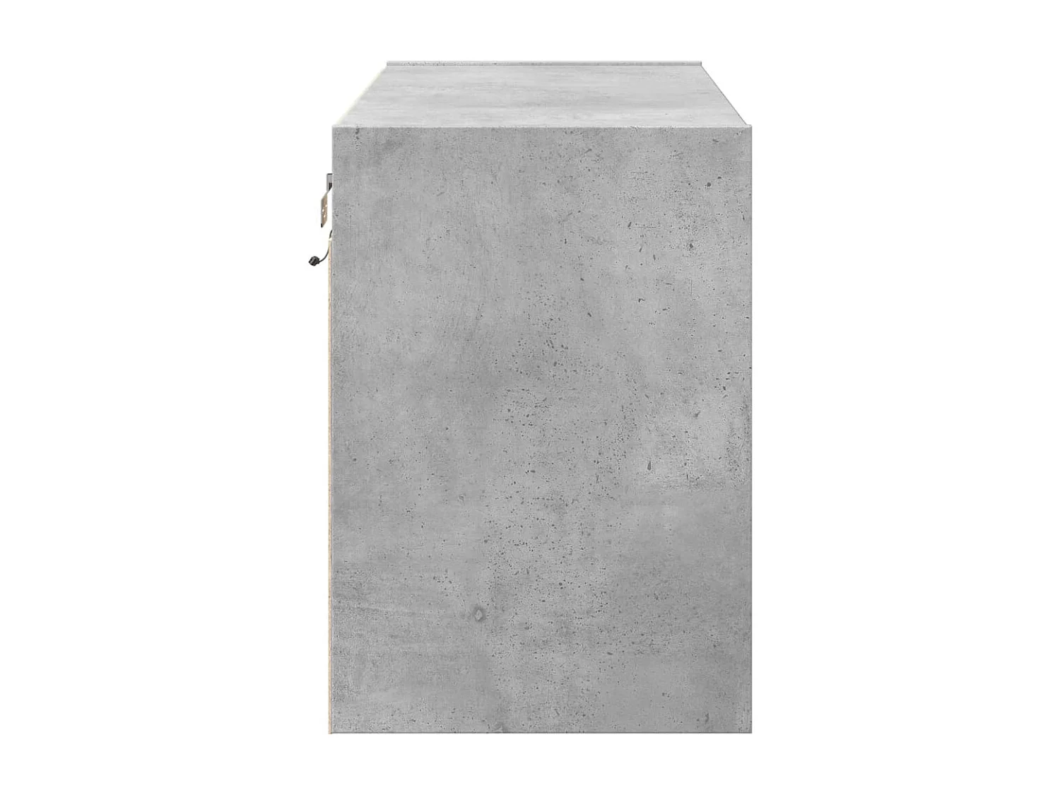 Mueble de TV de pared con luces LED, gris hormigón, 80x31x45 cm