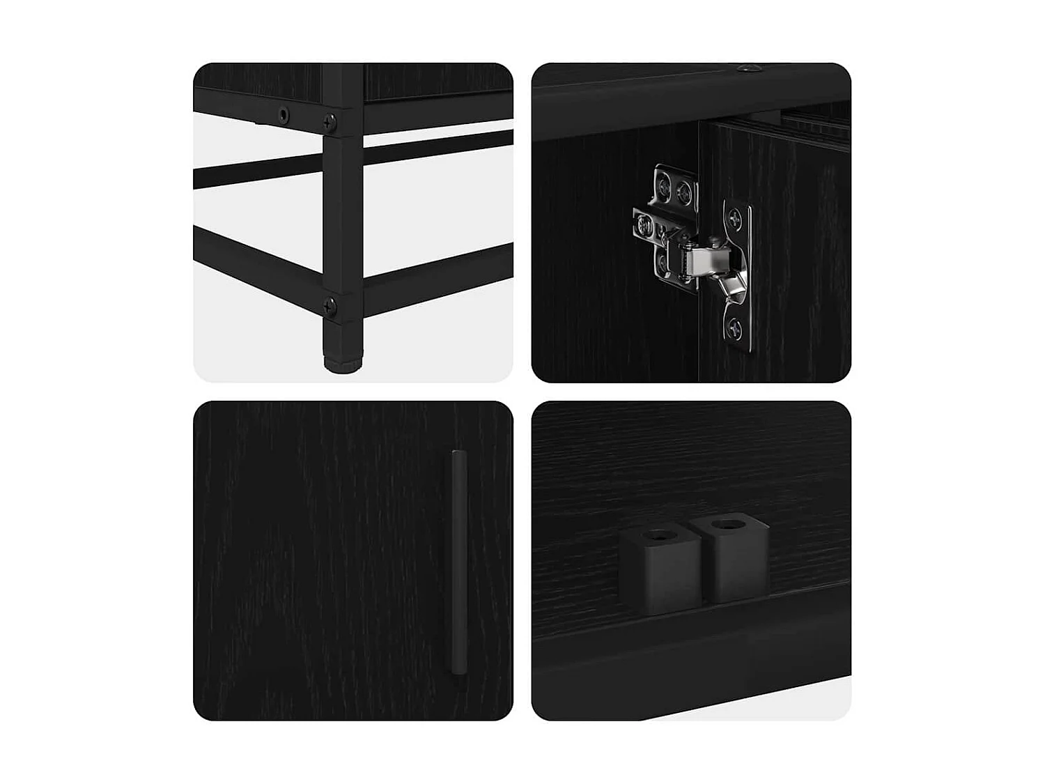 Meuble TV Chêne noir 210 x 35 x 41 cm Bois d'ingénierie