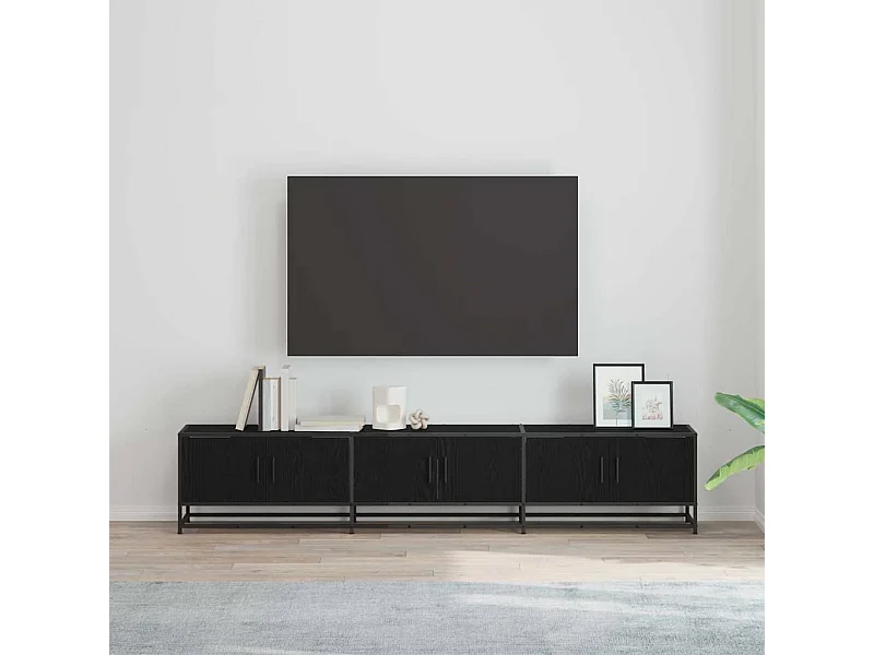 Meuble TV Chêne noir 210 x 35 x 41 cm Bois d'ingénierie