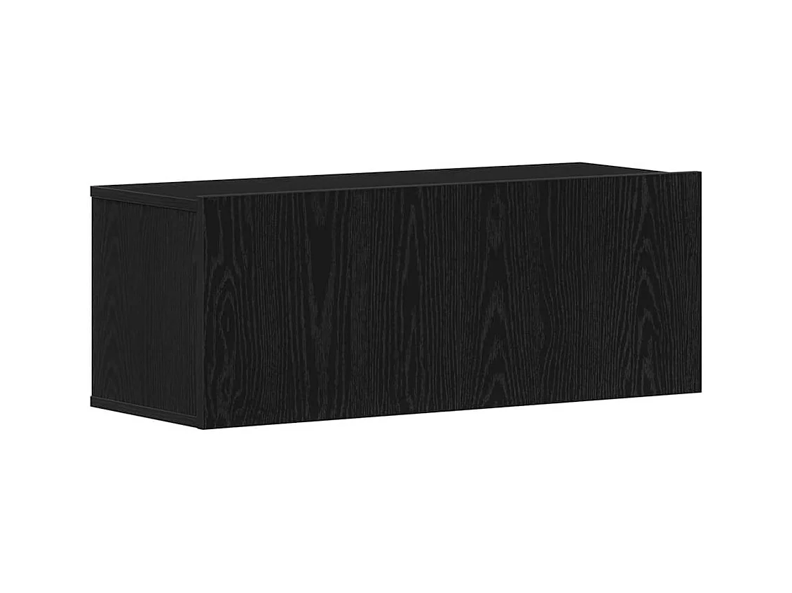 Meuble TV mural 4 pcs Chêne noir Petite 80 x 30 x 30.5 cm