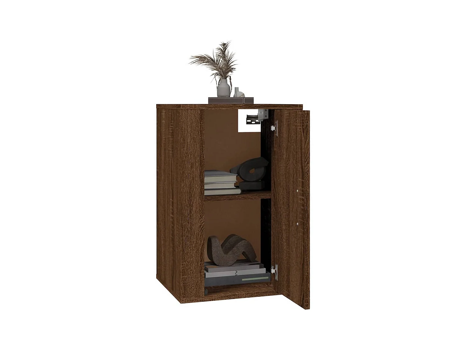 Mobili TV da parete 2 pezzi, rovere marrone, 40x34,5x60 cm