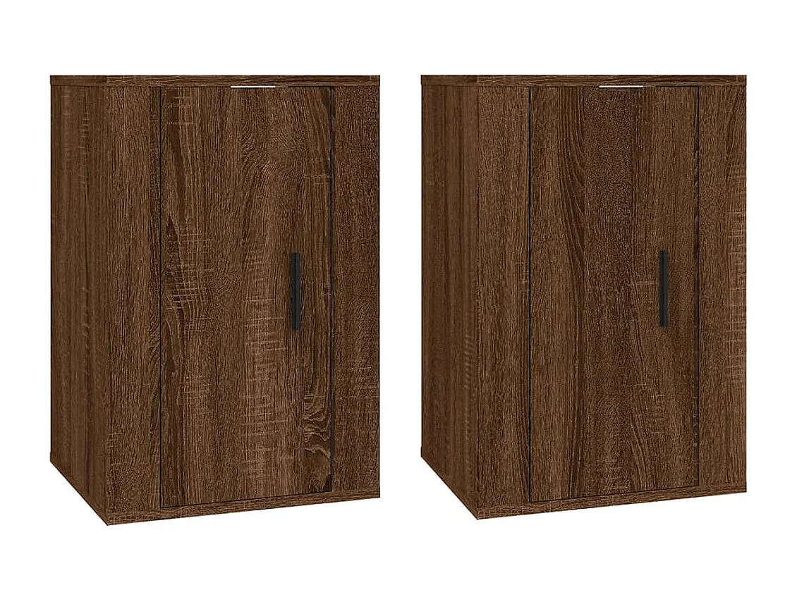 Meubles TV muraux 2 pcs Chêne marron 40x34,5x60 cm