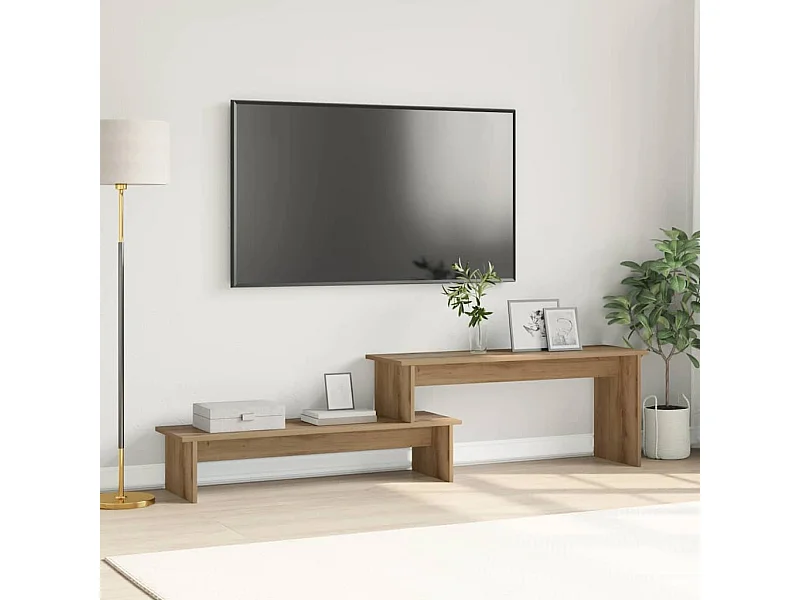 Meuble TV chêne artisanal 180 x 30 x 43 cm Bois d'ingénierie