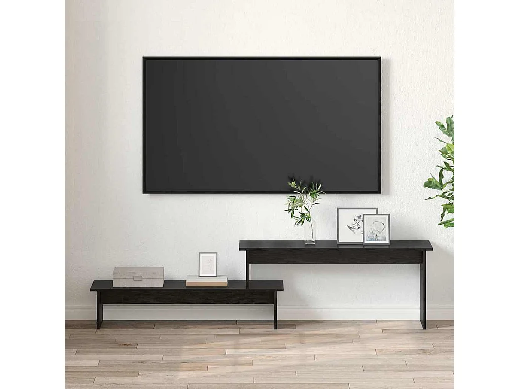 Meuble TV Chêne noir 180 x 30 x 43 cm Bois d'ingénierie