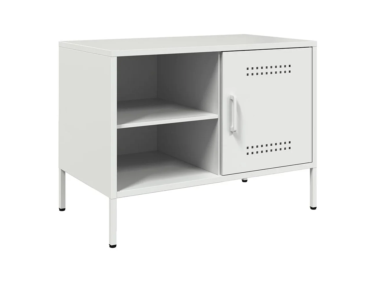 Meuble TV blanc 68x39x50,5 cm acier