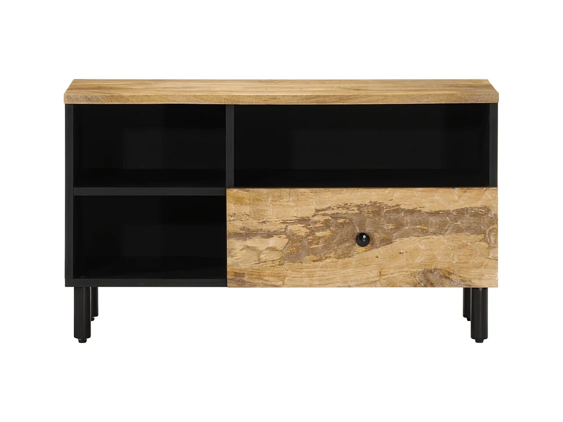 Meuble TV 80x33x46 cm bois massif de manguier