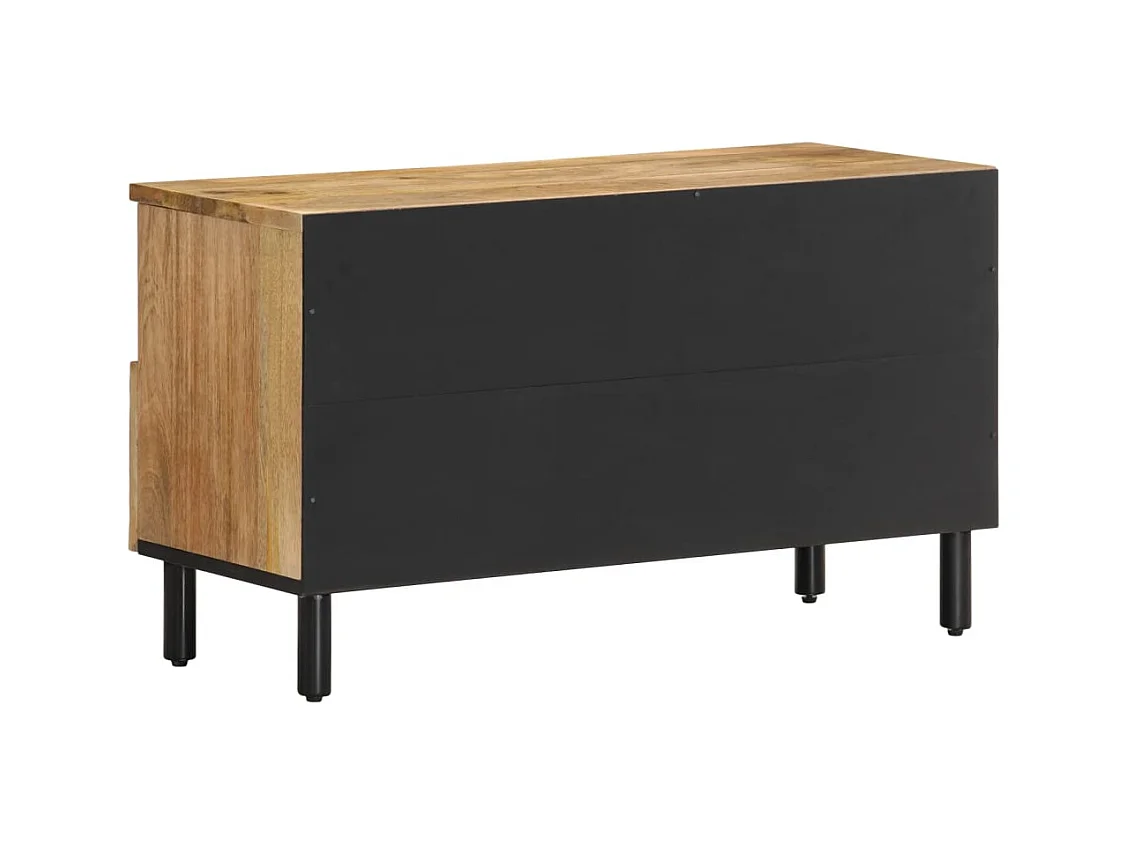 Meuble TV 80x33x46 cm bois massif de manguier