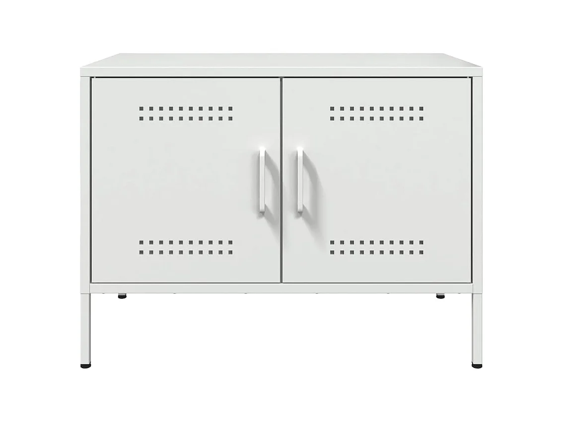 Meubles TV 2 pcs blanc 68x39x50,5 cm acier