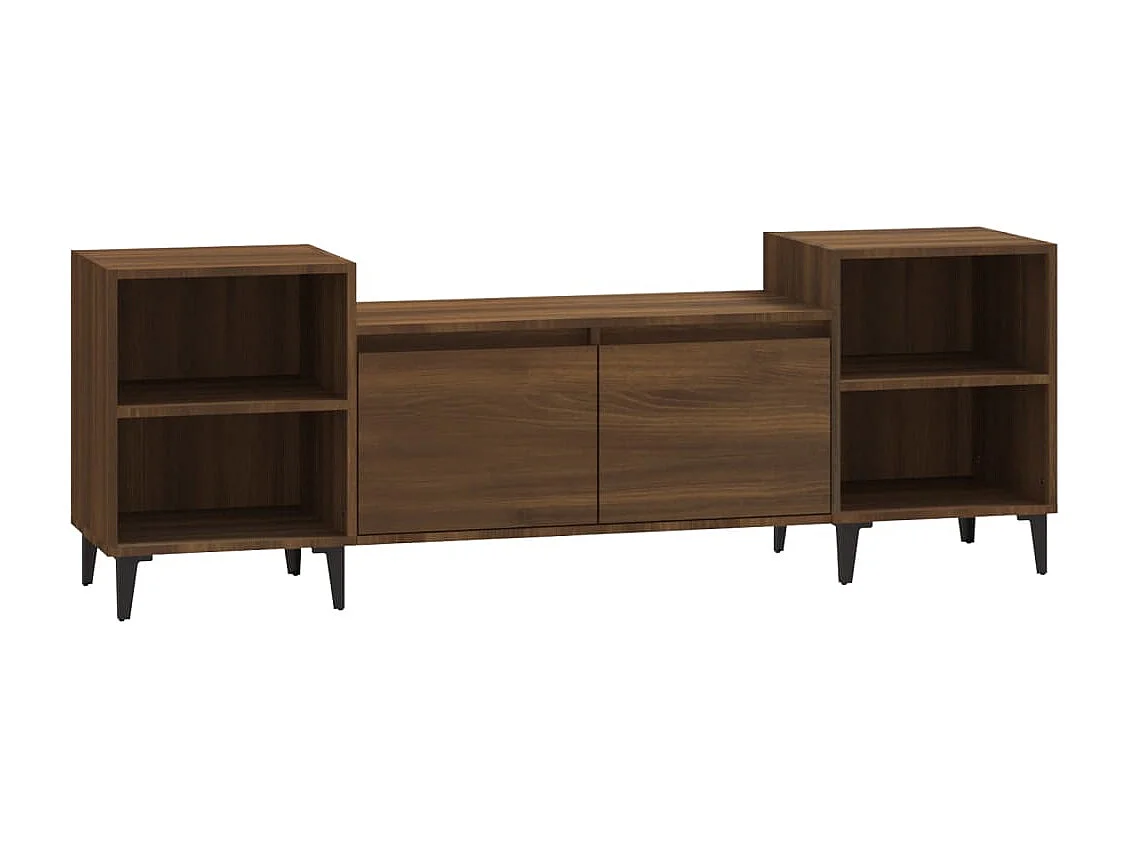 Mueble de TV Roble marrón 160x35x55 cm Madera de ingeniería